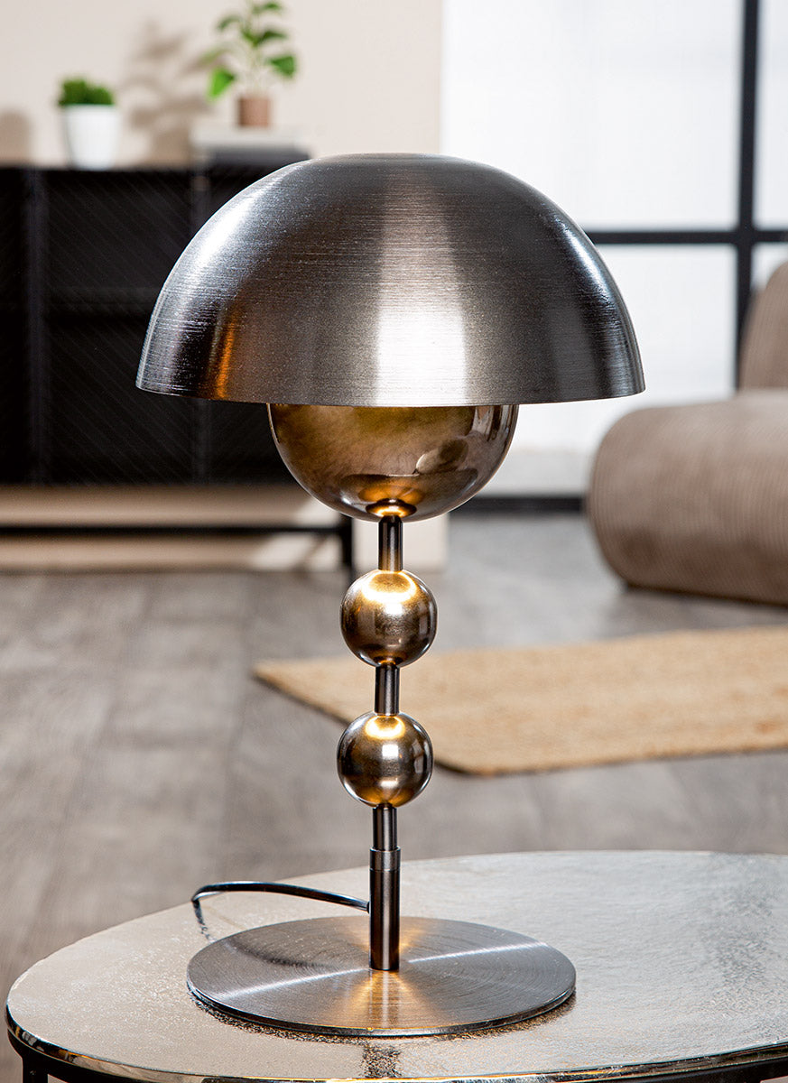 Metallique Bol Tafellamp Zilver