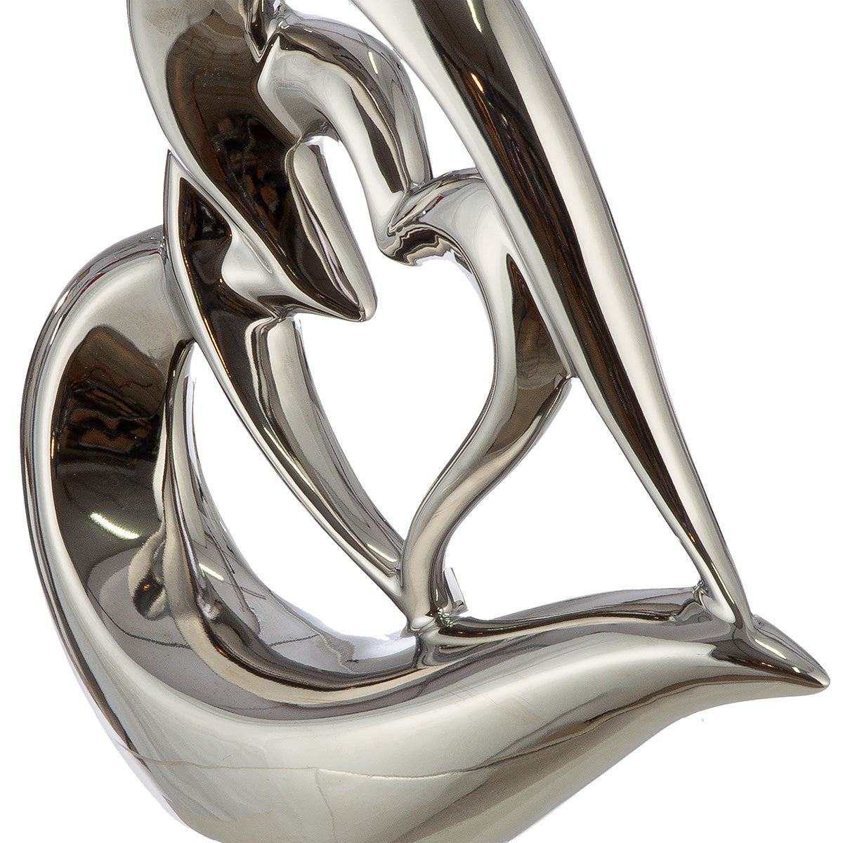 Keramisch Hart Decoratie Zilver