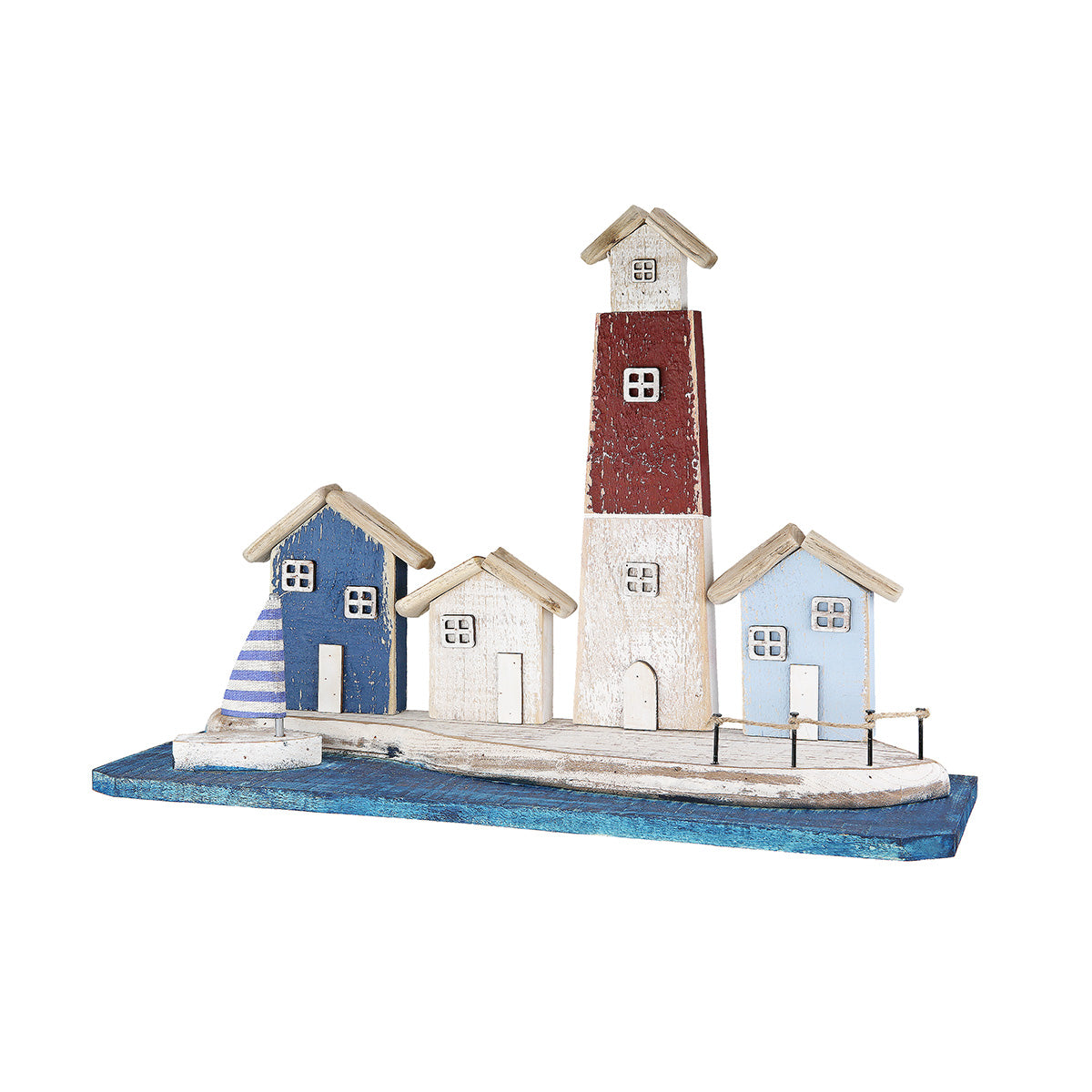 Houten Decoratie Küste Blauw Wit