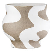 Areno Ronde Vaas Beige-Wit 20 cm