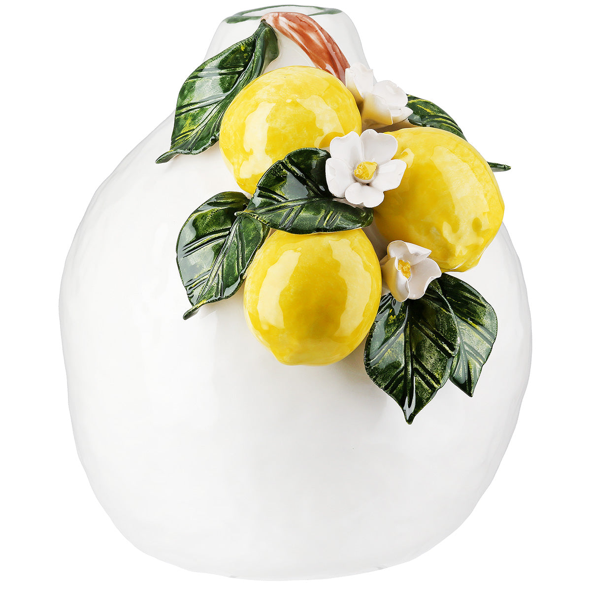 Amalfi Bolvaas Wit Geel 21 cm