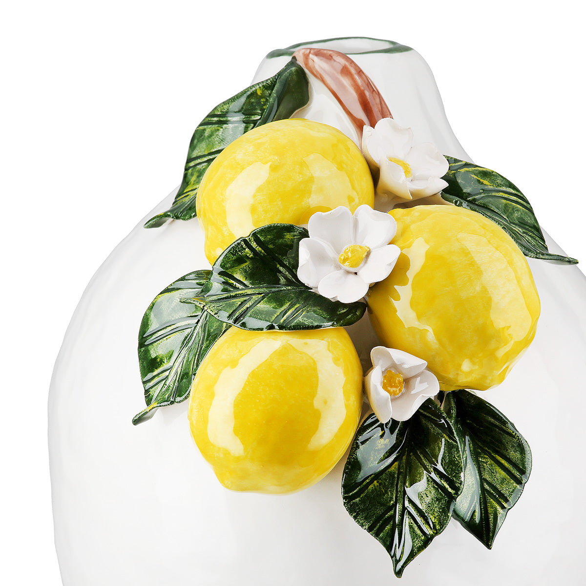 Amalfi Bolvaas Wit Geel 21 cm