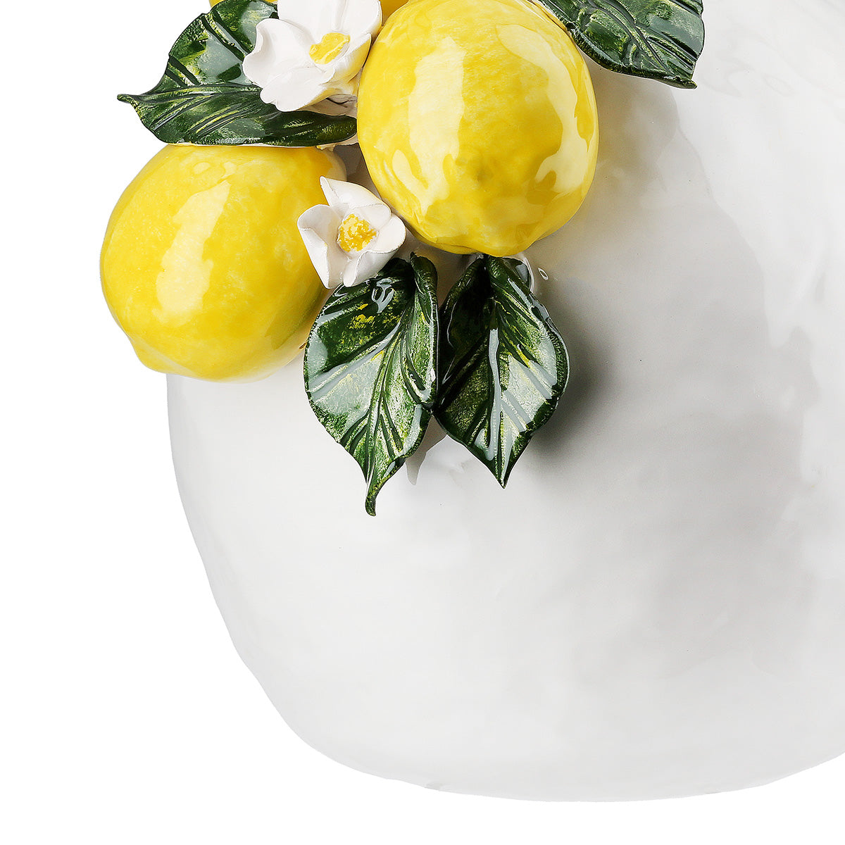 Amalfi Bolvaas Wit Geel 21 cm