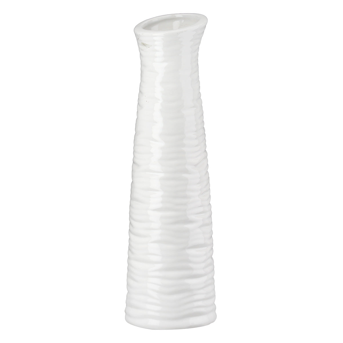 Diverso Glanzende Vaas Wit 33.5 cm