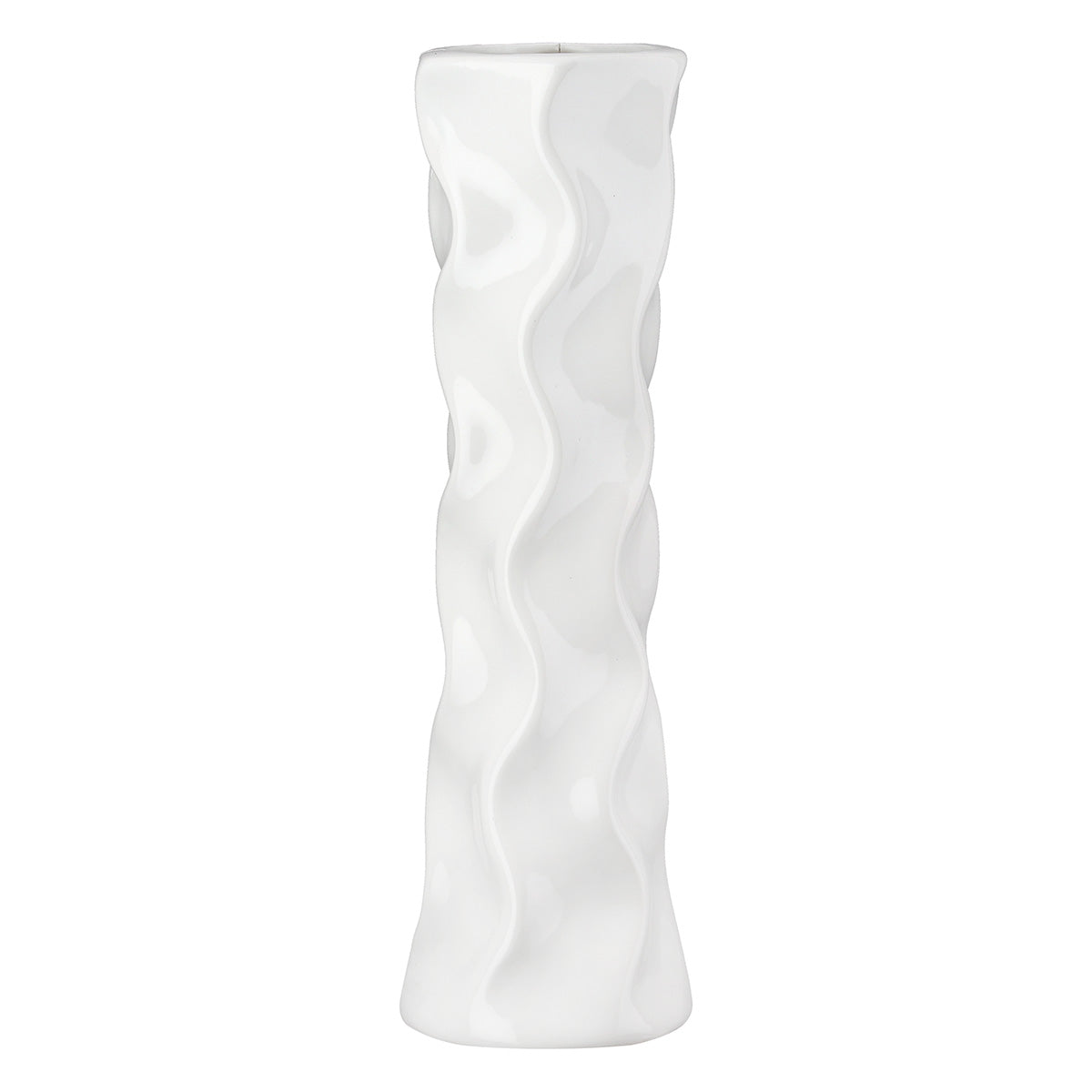 Diverso Glanzende Vaas Wit 33.5 cm