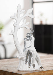 Together Paar Boom Figuur Wit