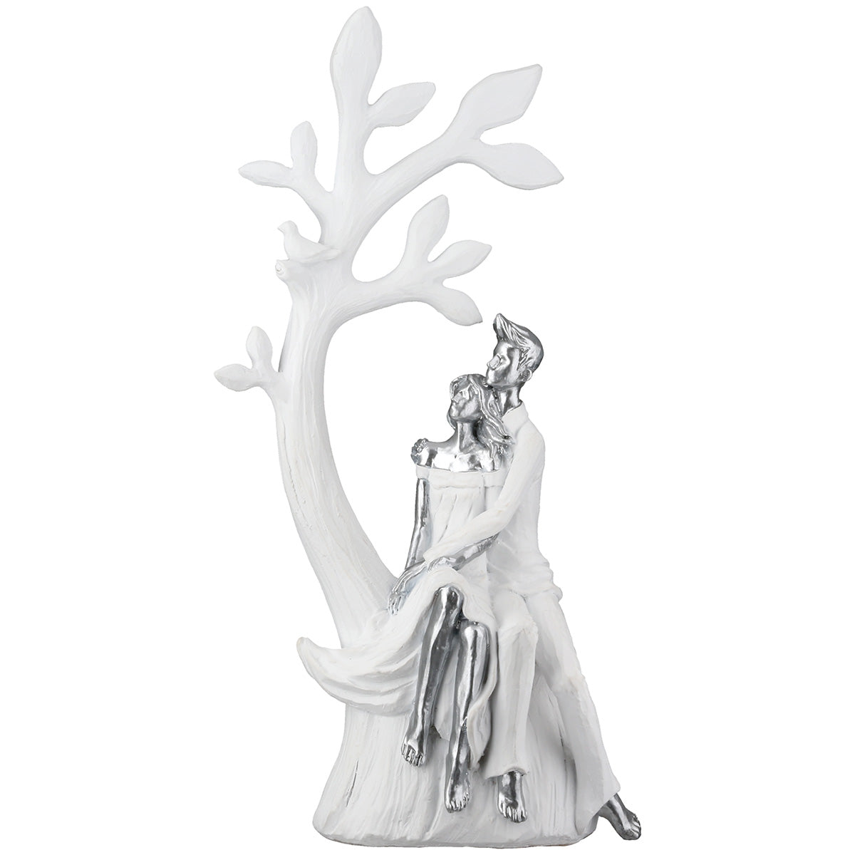 Together Paar Boom Figuur Wit