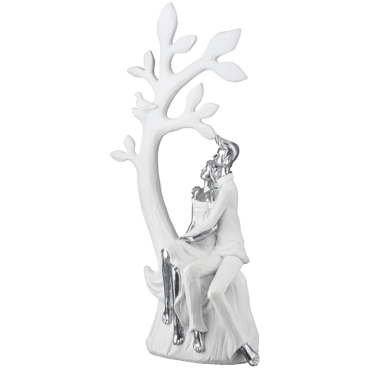 Together Paar Boom Figuur Wit