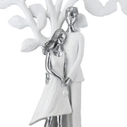 Lovely Paar Boom Sculptuur Wit