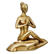 Yoga Frau Hand Figuur Goud