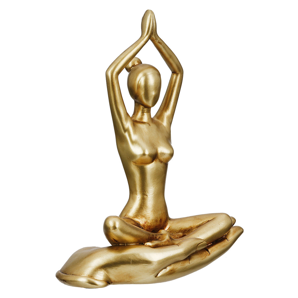 Yoga Frau Hand Figuur Goud