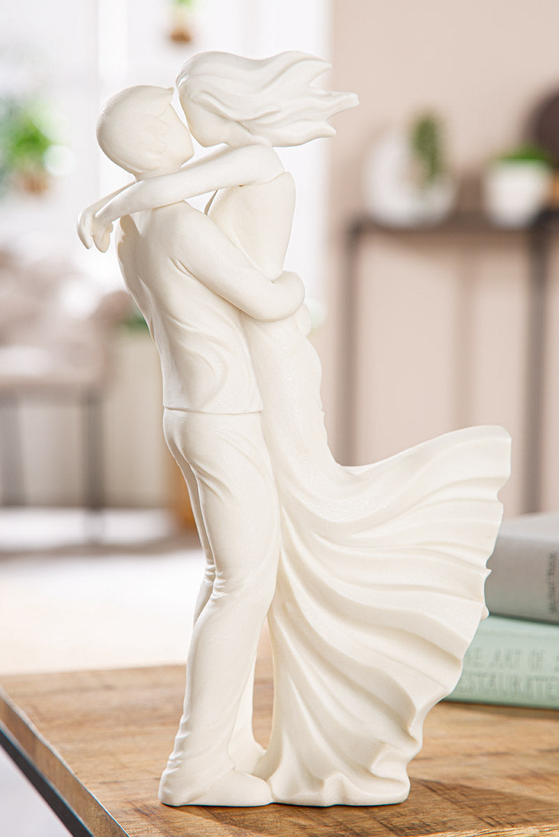 Couple in the Wind Paar Wit