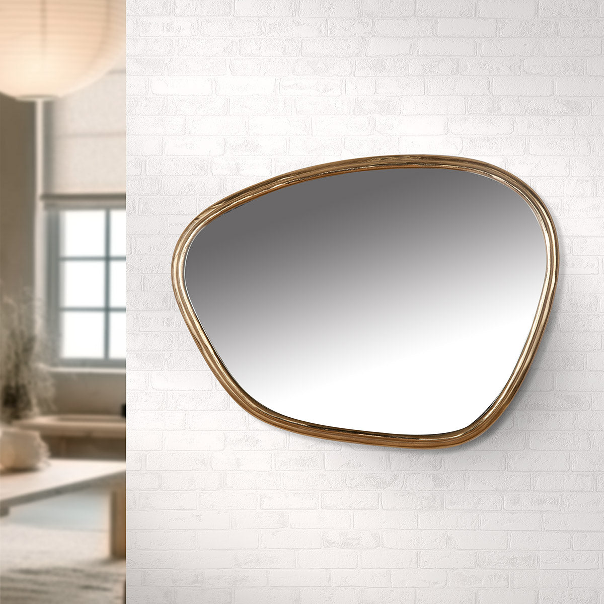 Dourada organische spiegel goud 74 cm