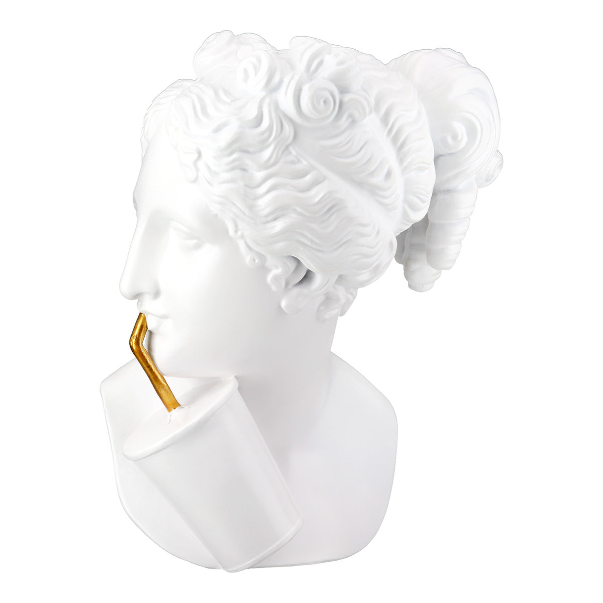 Lady Buste Sculptuur Poly Wit