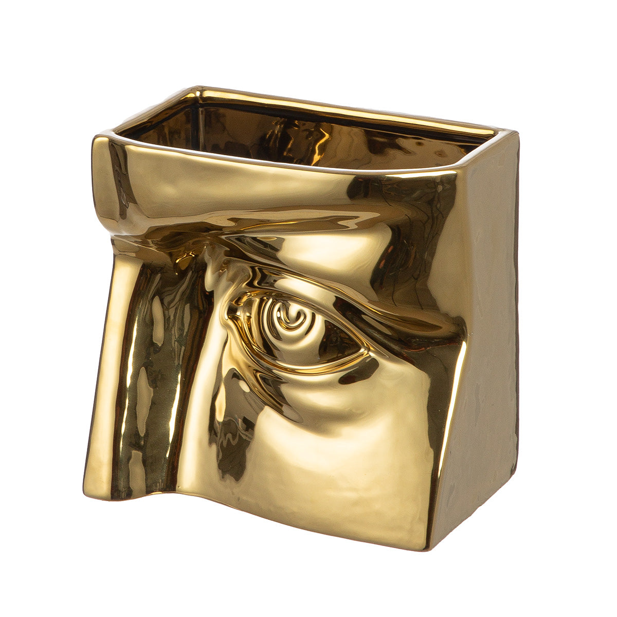 Volto Gezichtsvaas Goud 16 cm
