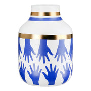 Santorini Vaas Wit Goud 24 cm