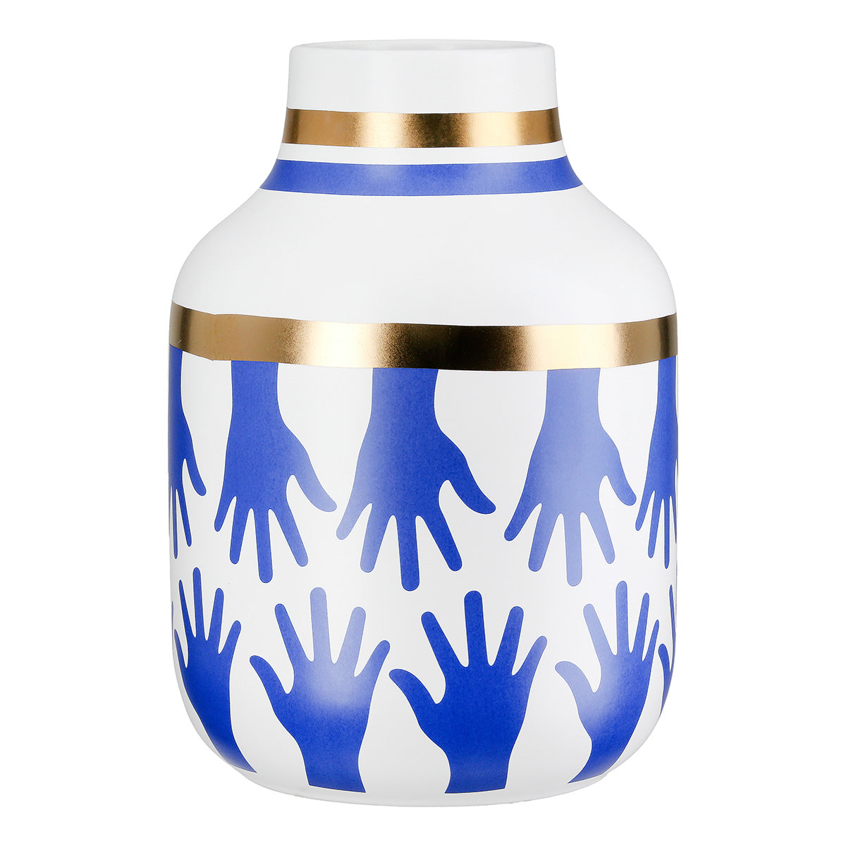Santorini Vaas Wit Goud 24 cm