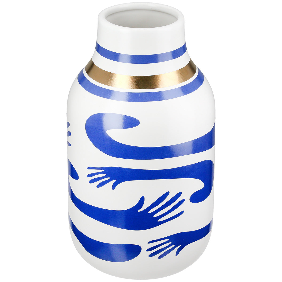 Santorini Vaas Wit Goud 29.5 cm