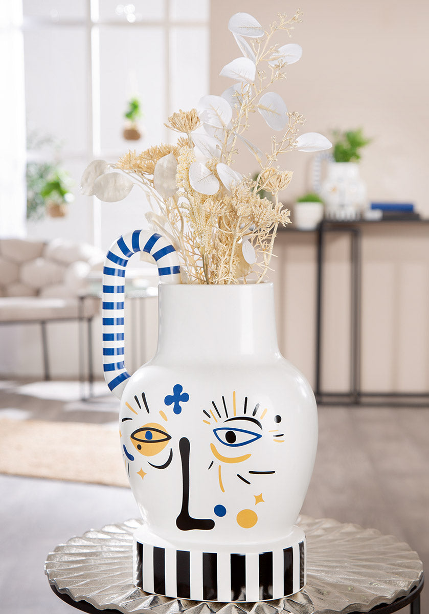 Fira Witte Vaas met Handvat 36 cm