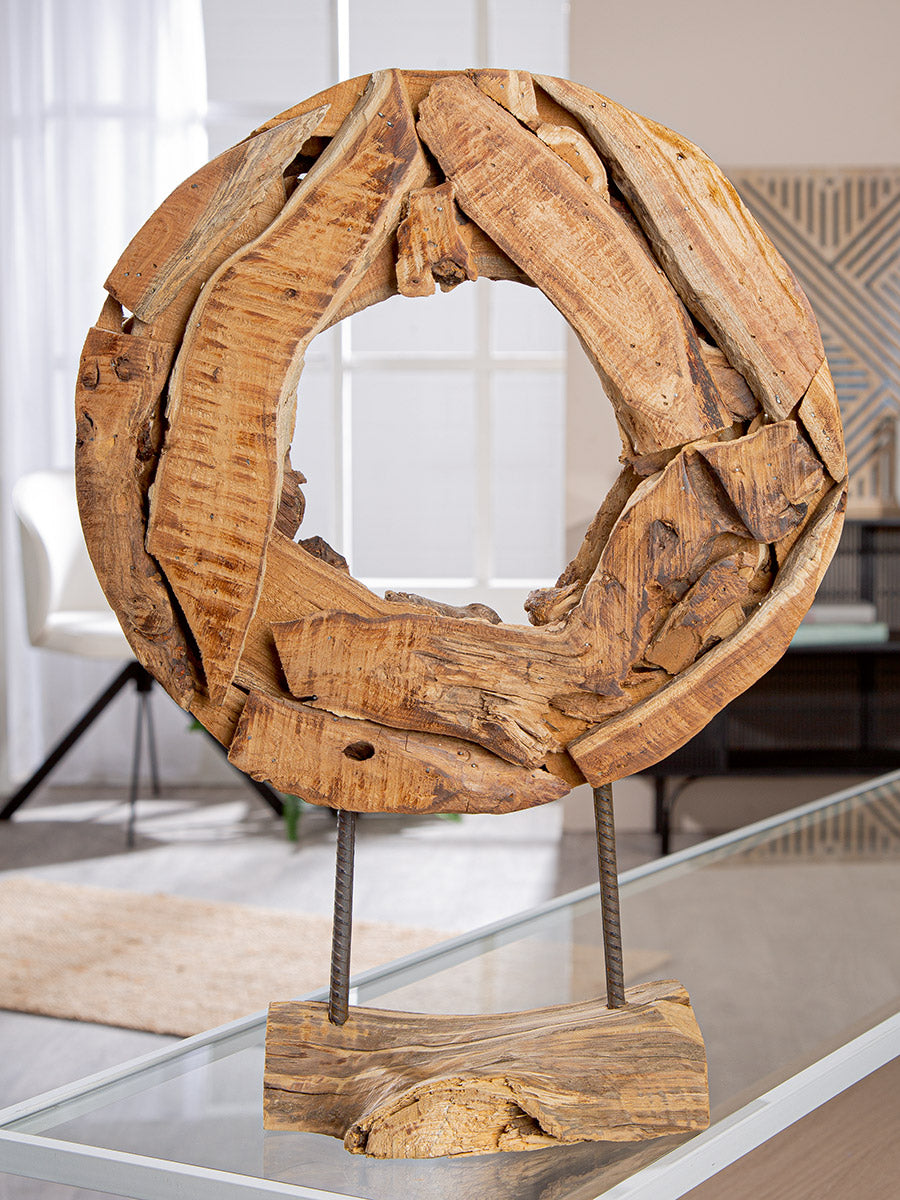 Manila Rond Houten Wanddecoratie