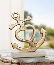 Gouden Anker Beeld Aluminium