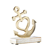 Gouden Anker Beeld Aluminium
