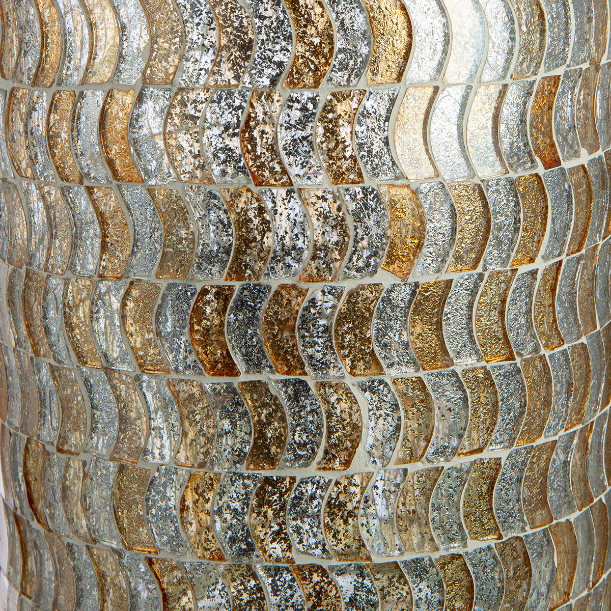 Sanga mozaïekvaas goud-zilver 32 cm