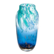 Blauwe glazen vaas Breakers 29.5 cm