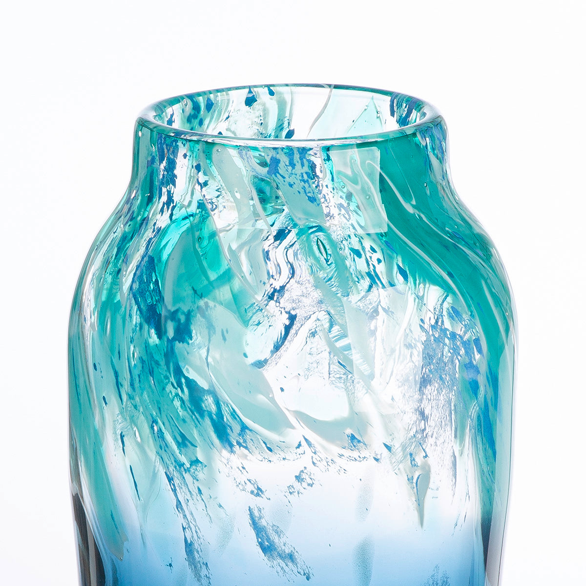 Blauwe glazen vaas Breakers 29.5 cm