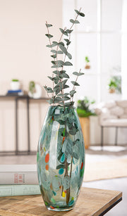 Groene glazen vaas Fuego 23.5 cm