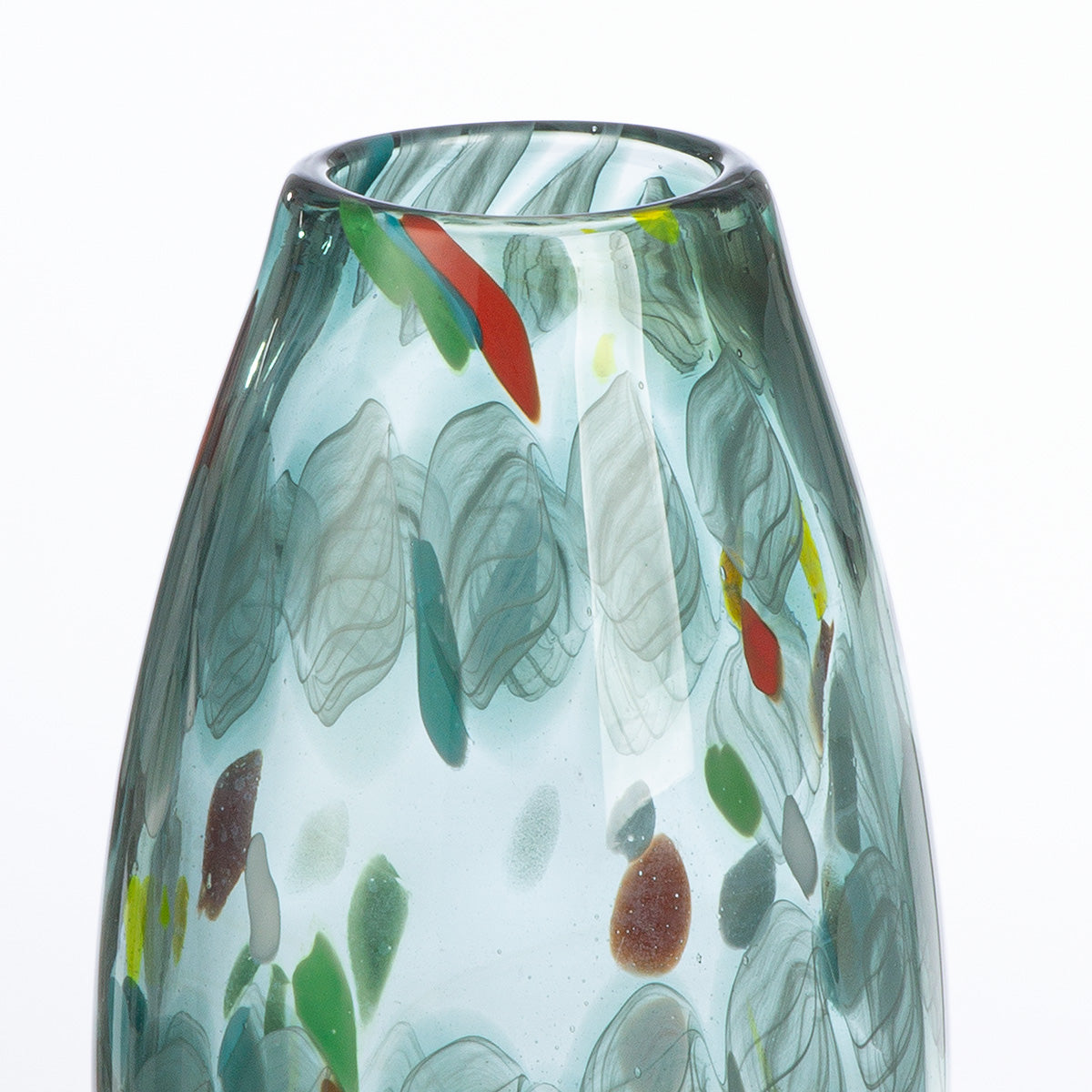 Groene glazen vaas Fuego 23.5 cm