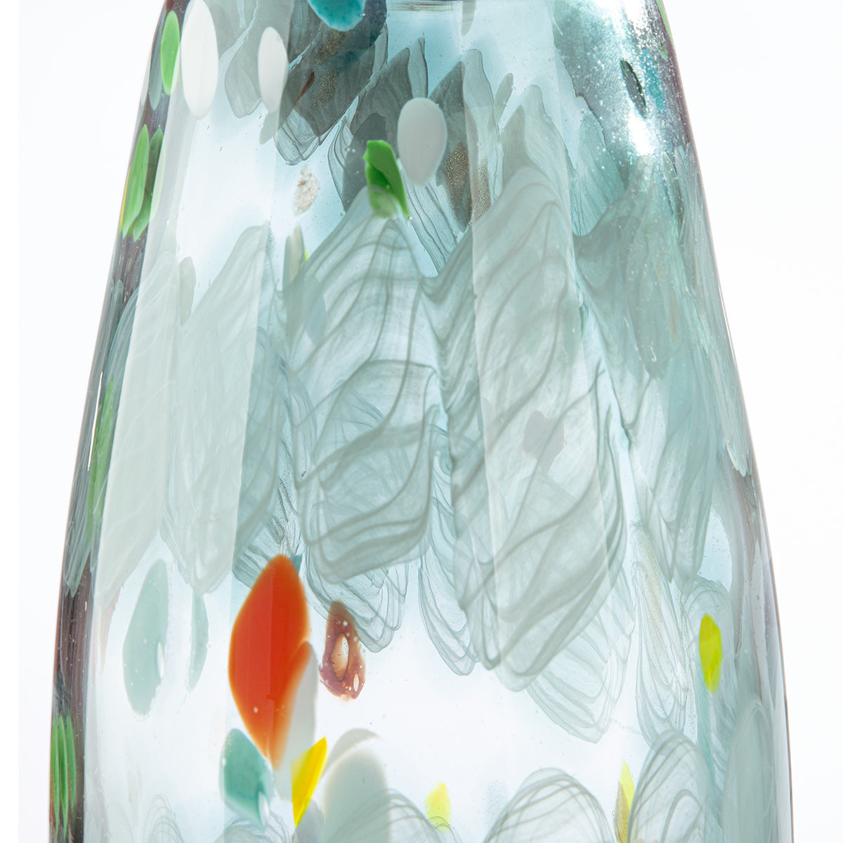 Groene glazen vaas Fuego 31 cm