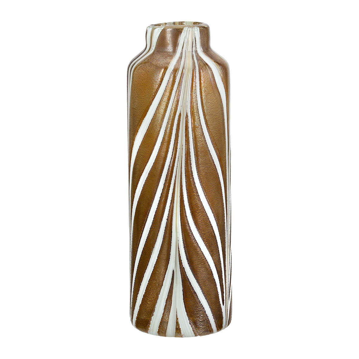 Bruine glazen vaas Afrikano 27 cm