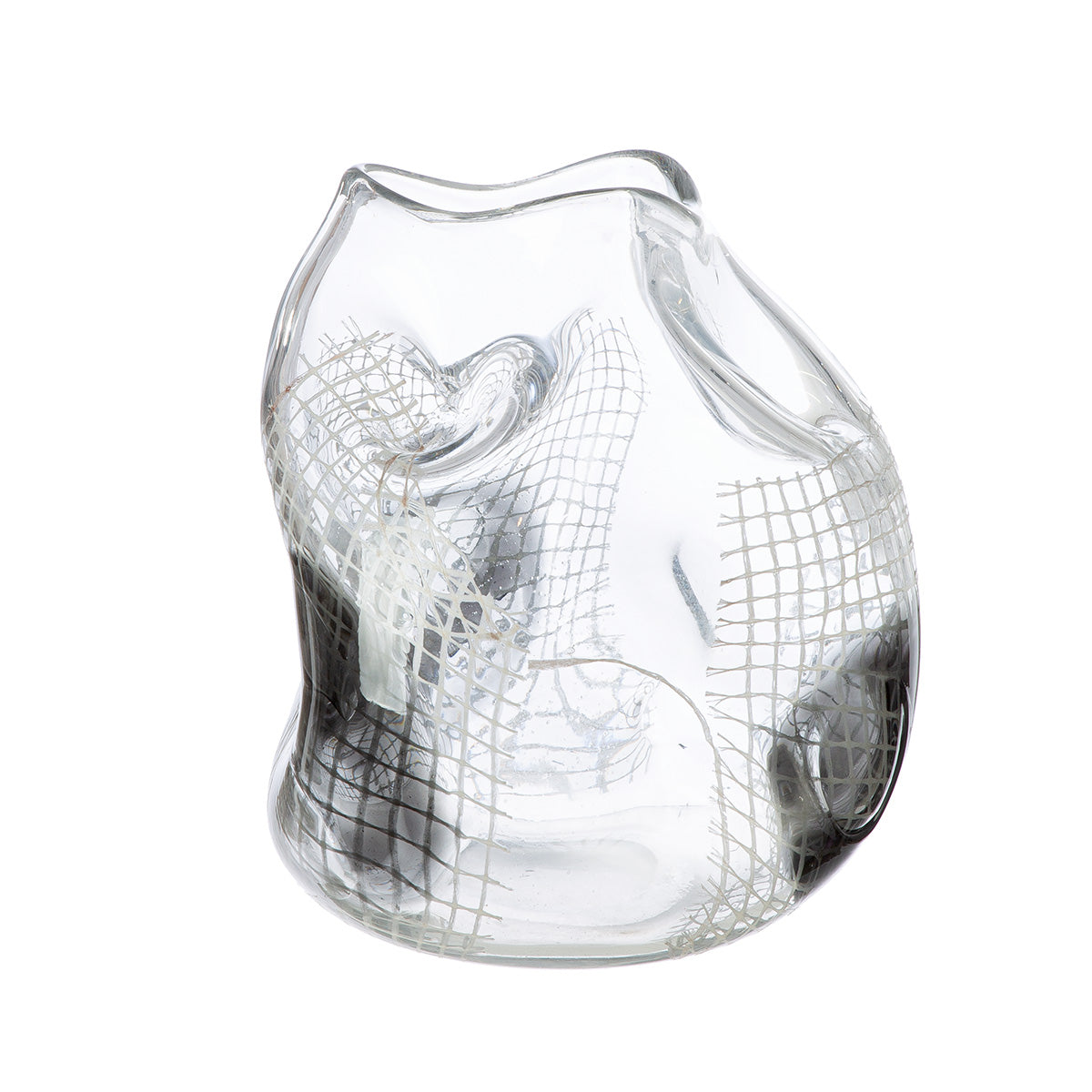 Grid bolvaas zwart-transparant 22 cm