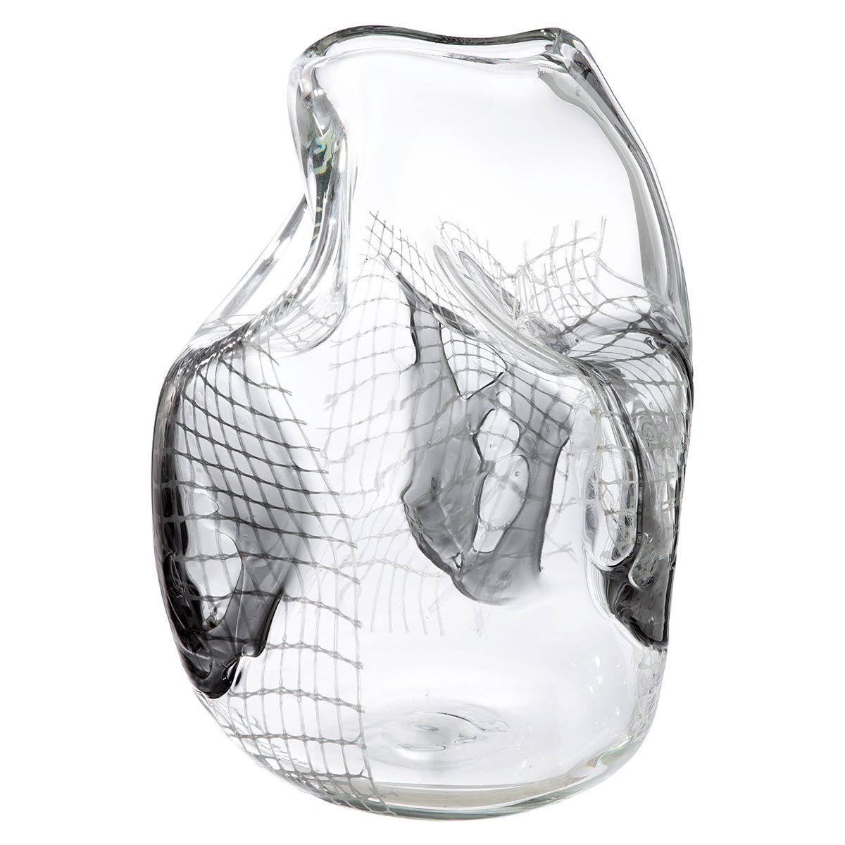 Grid bolvaas zwart-transparant 32 cm