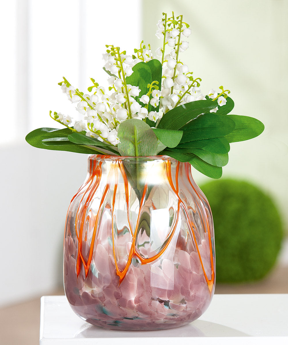 Paarse glazen vaas Artistico 18 cm