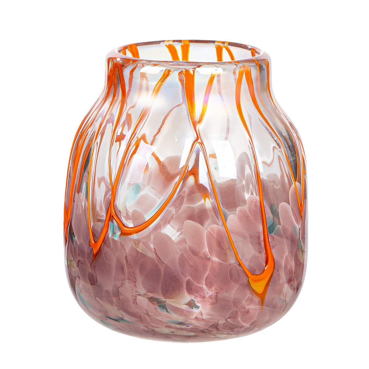 Paarse glazen vaas Artistico 18 cm