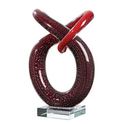 Glazen Sculptuur Curvum Rood