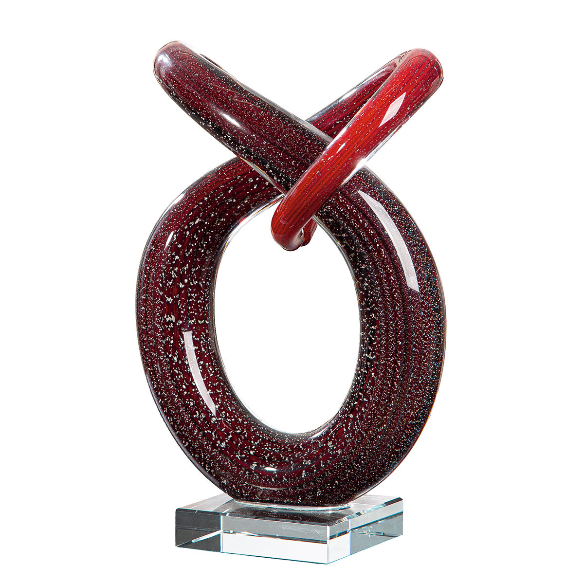 Glazen Sculptuur Curvum Rood