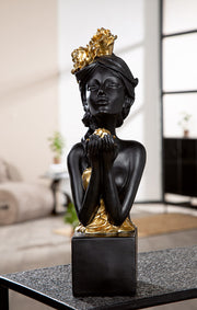 Rosenliebe Vrouwenfiguur Zwart-Goud LED