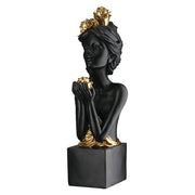 Rosenliebe Vrouwenfiguur Zwart-Goud LED