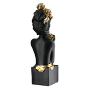 Rosenliebe Vrouwenfiguur Zwart-Goud LED