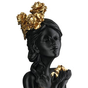 Rosenliebe Vrouwenfiguur Zwart-Goud LED