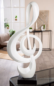 Witte Sleutel Sculptuur op Marmer