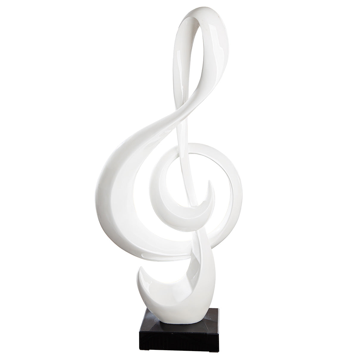 Witte Sleutel Sculptuur op Marmer