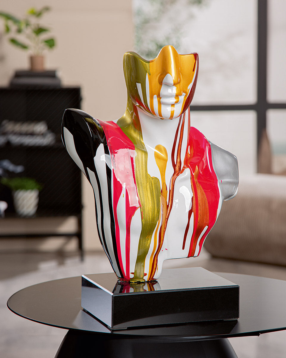 Man Sculptuur Multicolor Glanzend