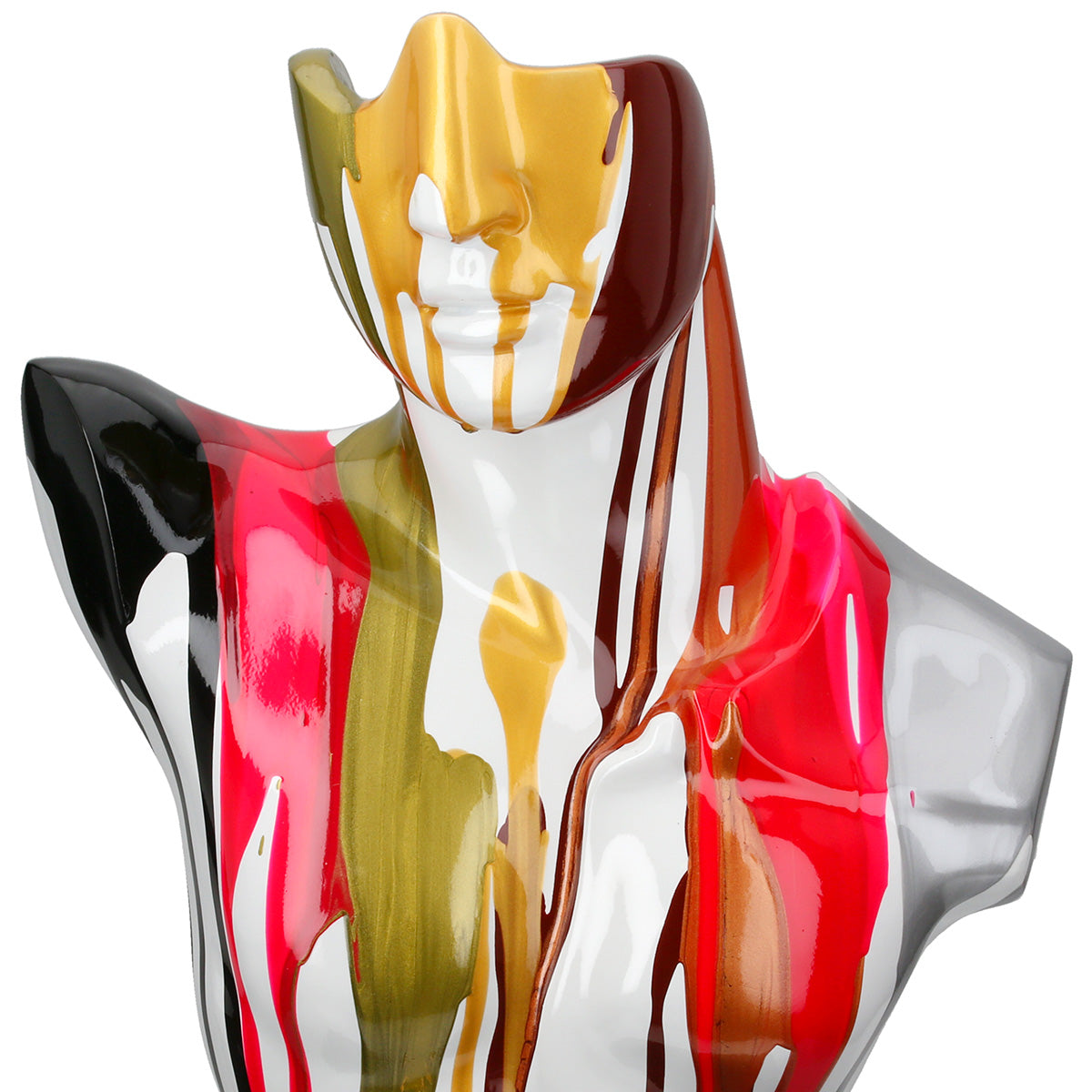 Man Sculptuur Multicolor Glanzend