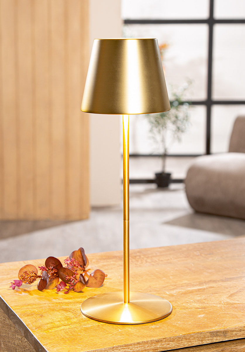 Alisa LED Tafellamp Goud Dimbaar