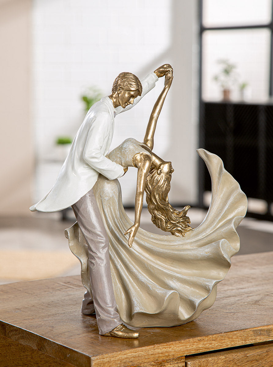Salsa Danser Sculptuur Goud