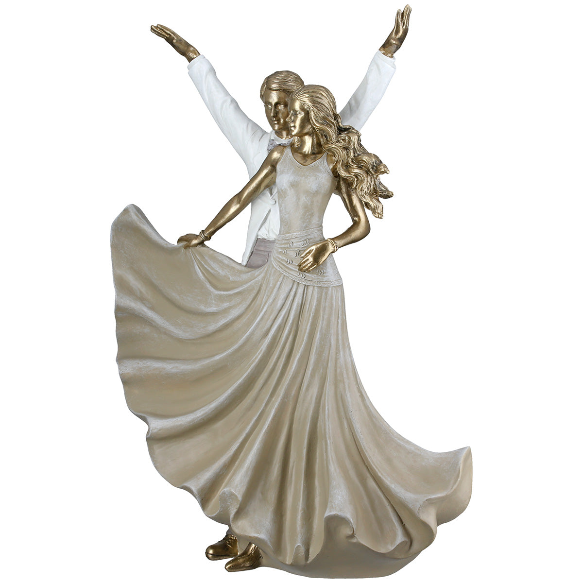 Salsa Danser Sculptuur Goud